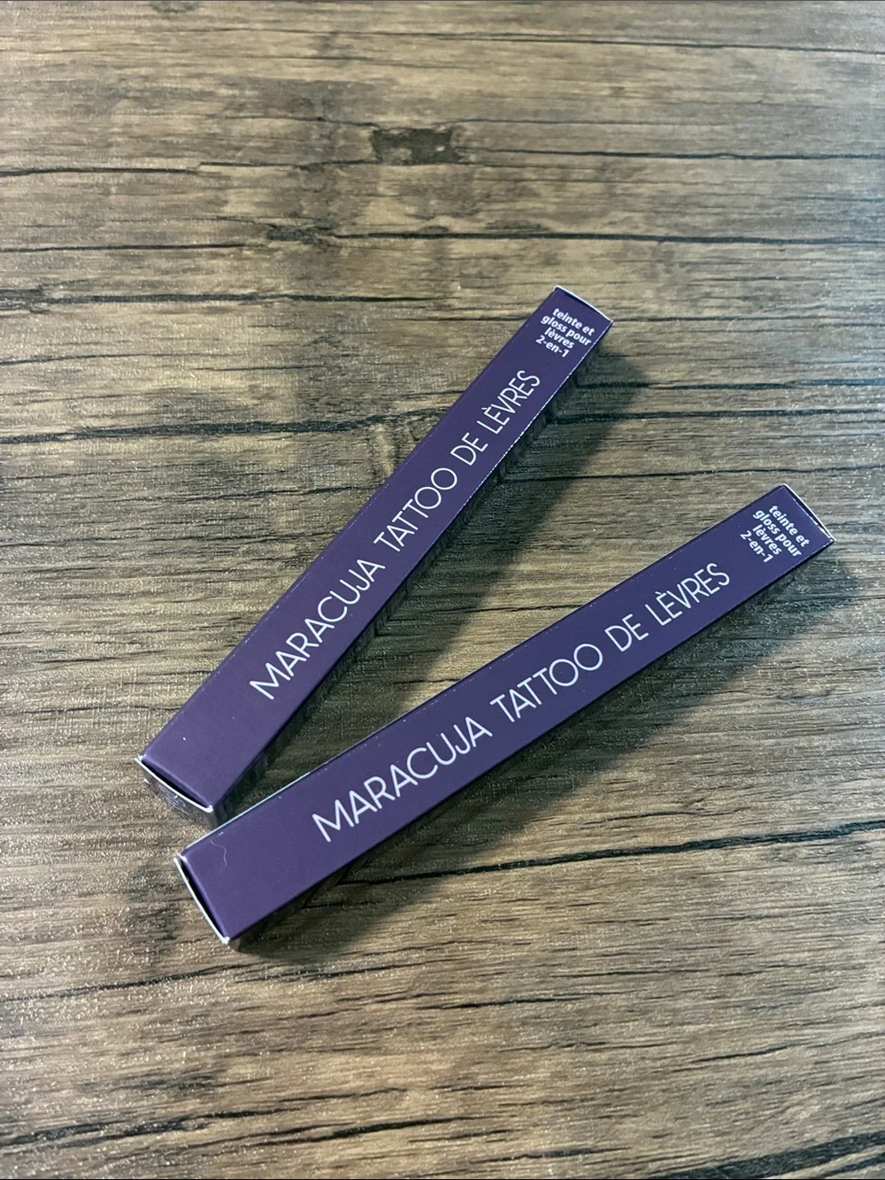 2 Pack TARTE  Maracuja Juicy Lip Tattoo - Purple Packaging